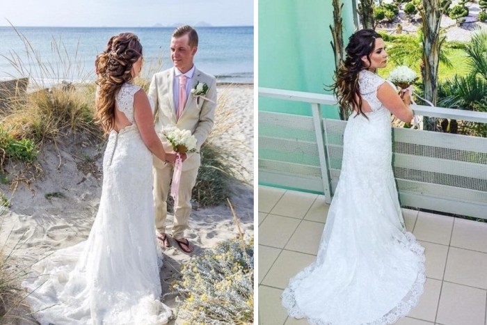 похудела свадьба платье