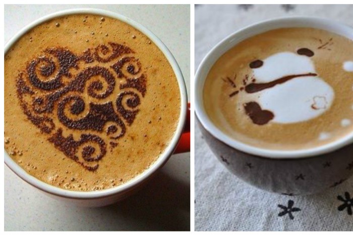 рисунки на кофе