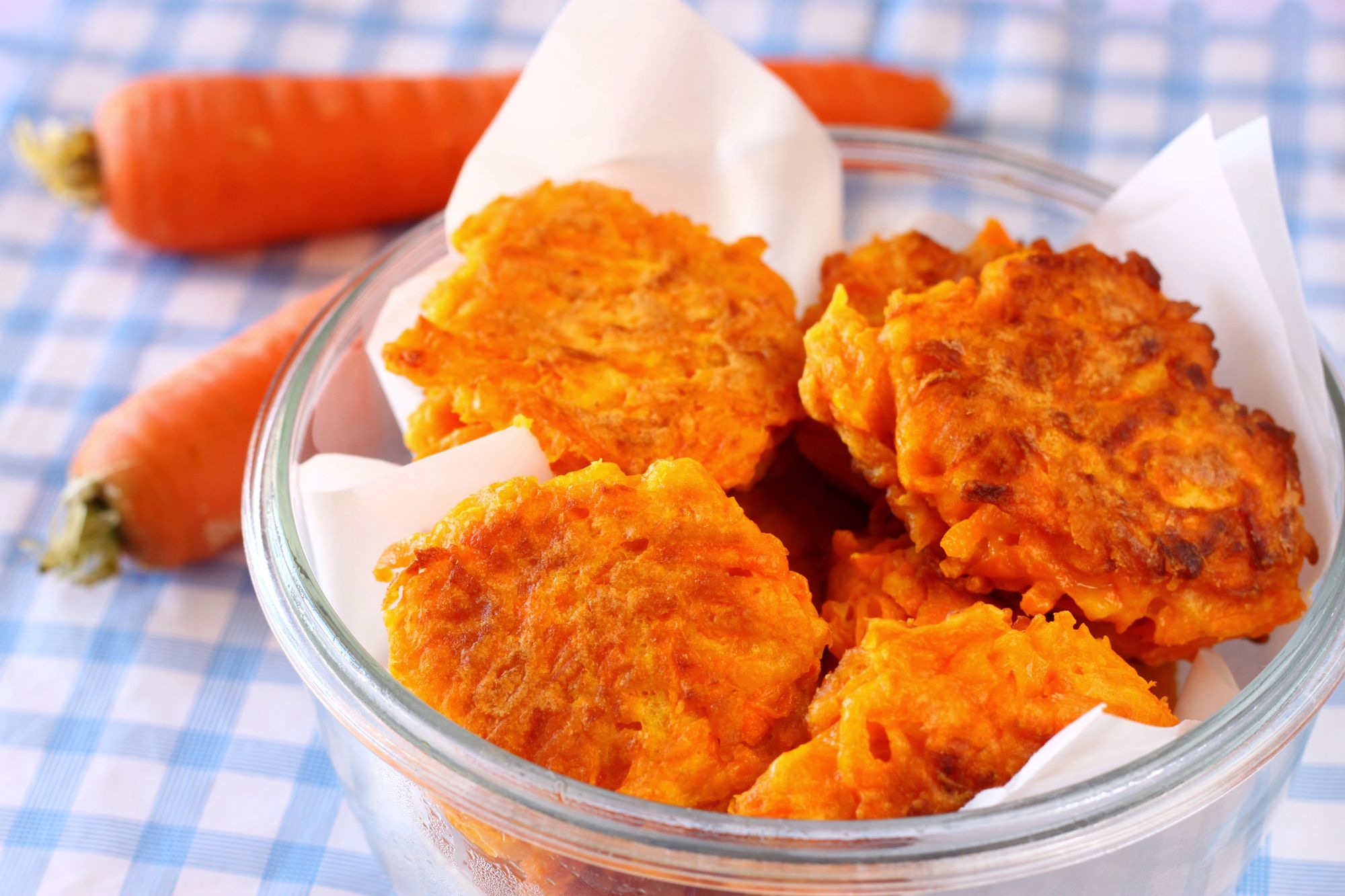 Морковные оладьи без муки