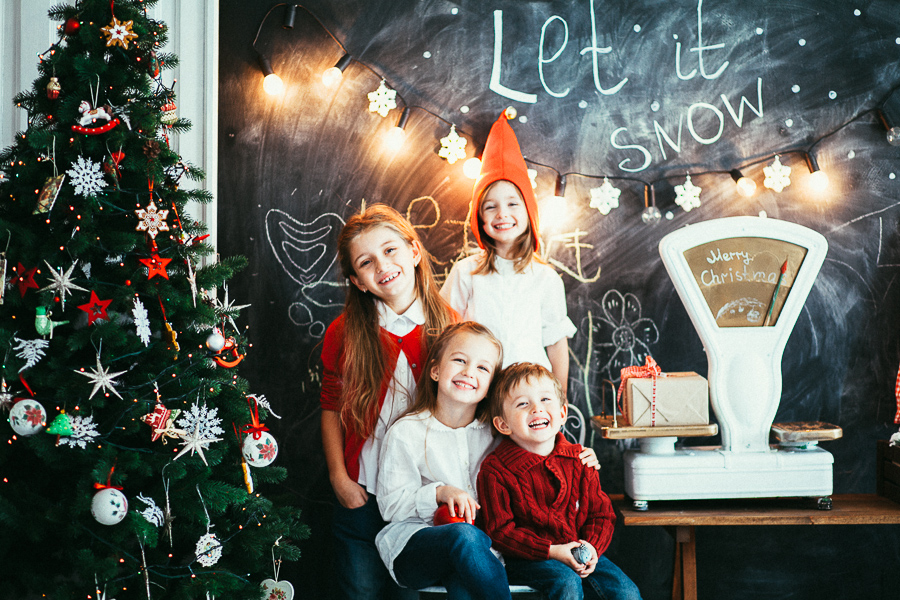 новогодняя фотосессия в студии